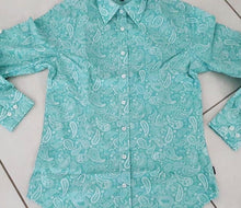 Load image into Gallery viewer, Jade & White F/B Paisley