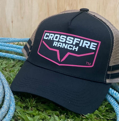 Crossfire Ranch Ponytail Striped Trucker Caps