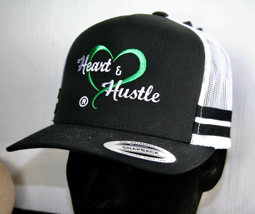 Heart and Hustle Striped snap back