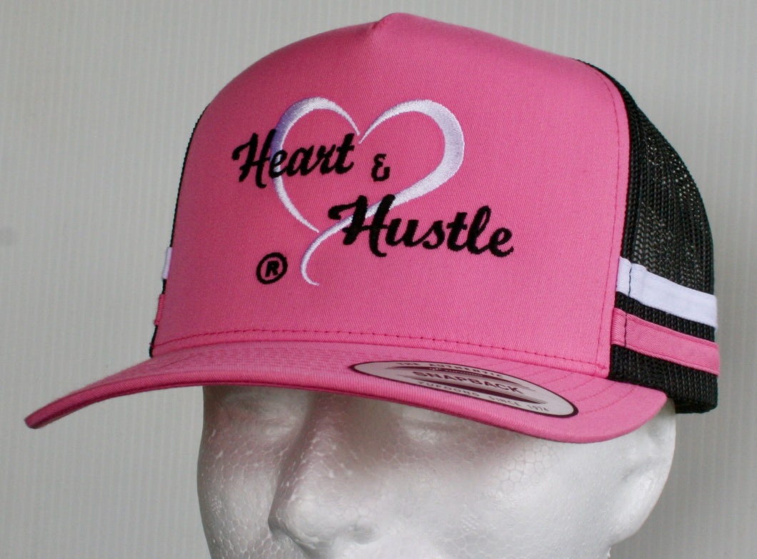 Heart and Hustle Striped snap back