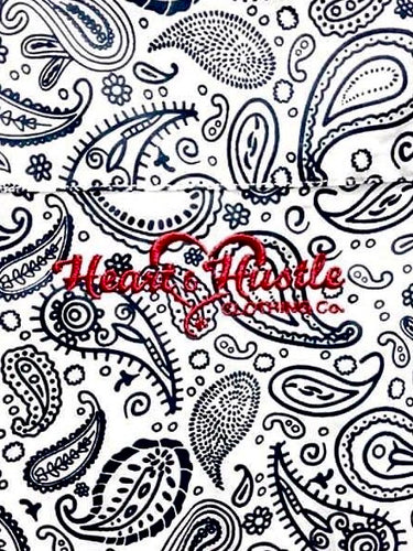 Estampado de cachemira en blanco y negro